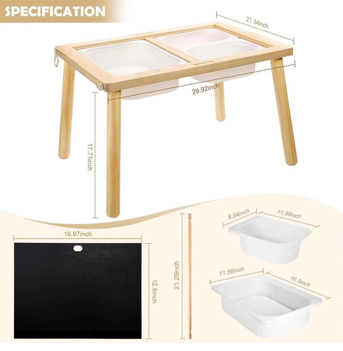 Wingyz Kids Wooden Activity Table - photo 3
