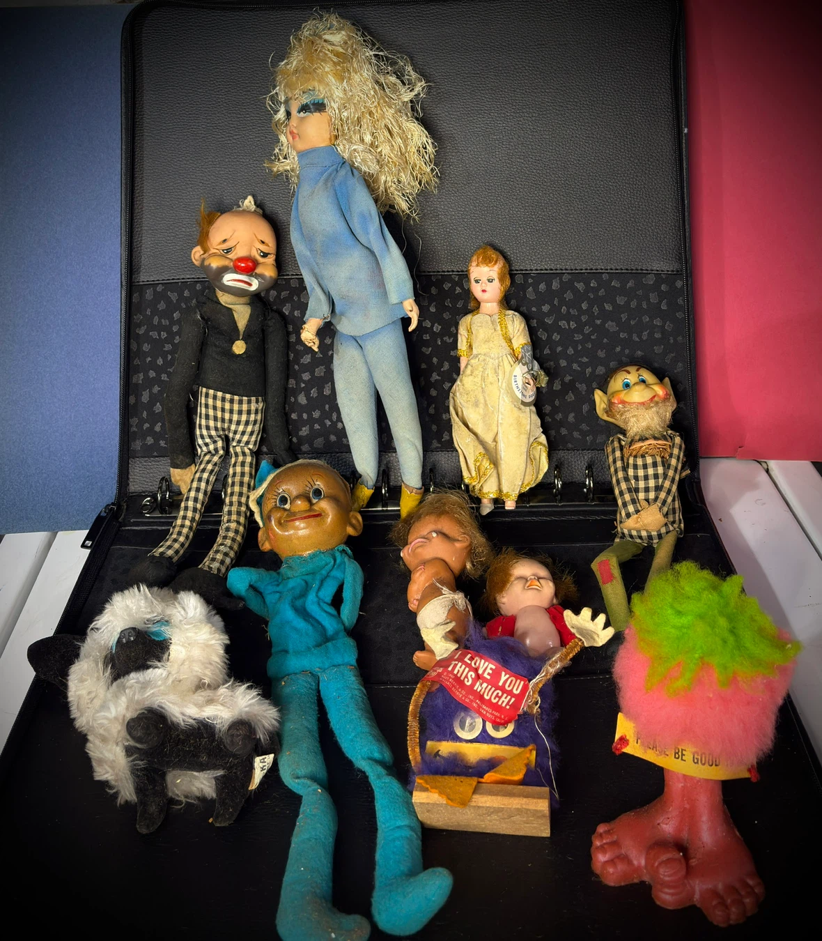 Vintage 1950s-1970s Novelty & Oddity Doll Lot - 10 Pcs