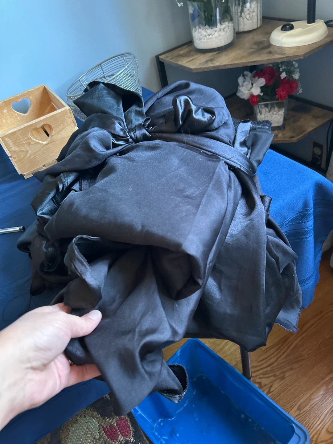 Variety of Black material - great for Halloween costumes