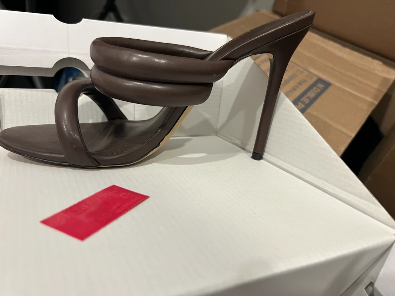 ALDO ABARDOLITH Dark Brown Heeled Sandals Size 9 - photo 4