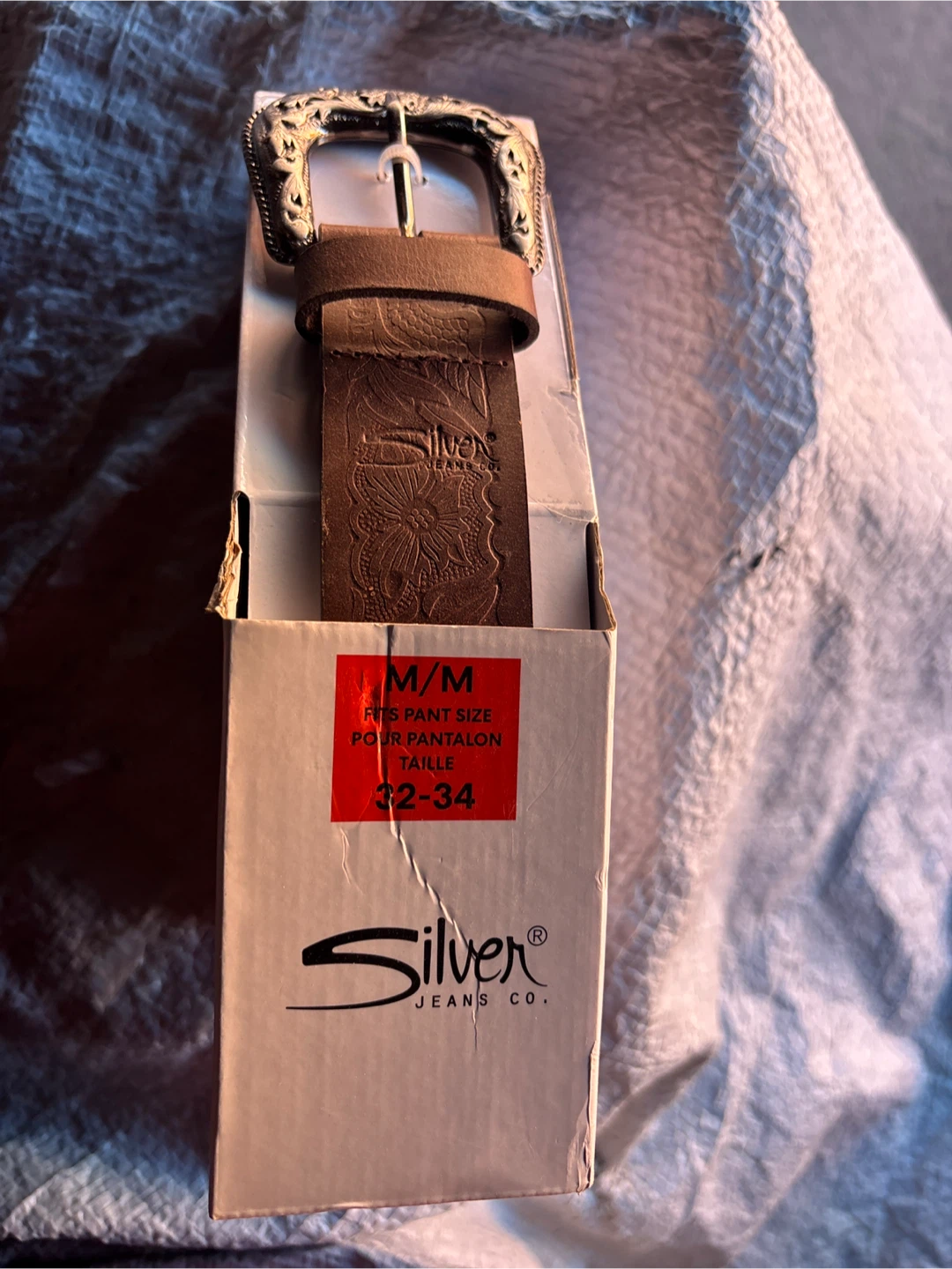 Silver Jeans Co. Men's Leather brown Belt - Medium