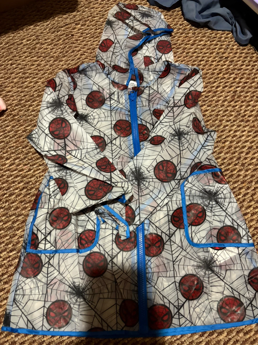 Marvel Spider-Man Raincoat ~ Size 6