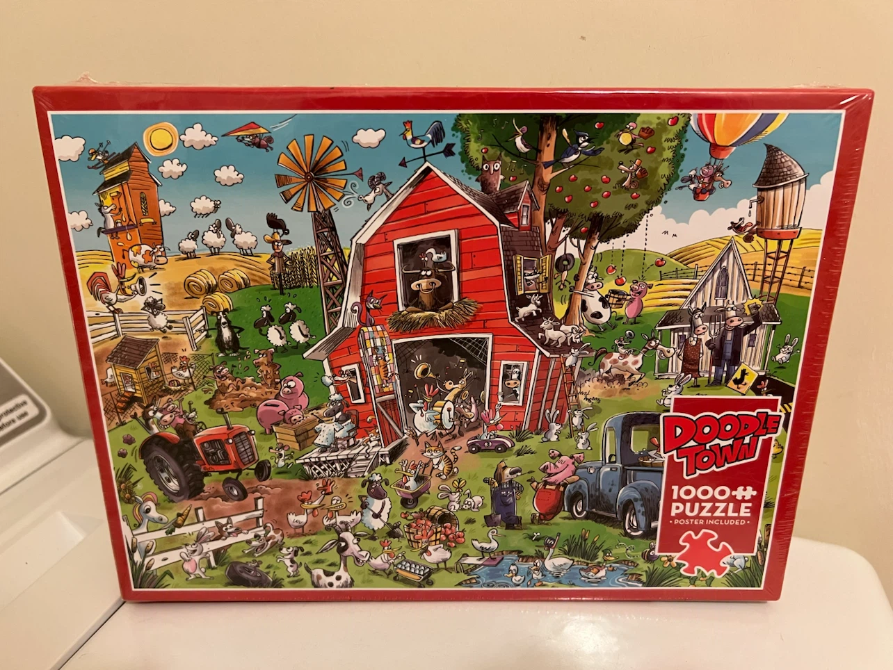 Cobble Hill Doodle Town Farmyard Folly 1000 Piece Puzzle