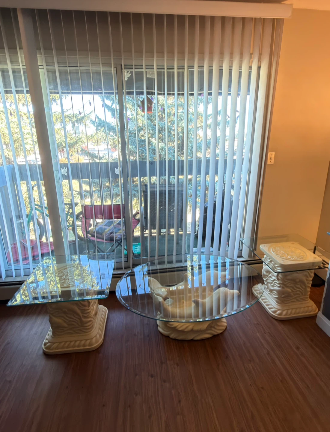 Dolphin Coffee Table and Two Side Table Set - photo 2