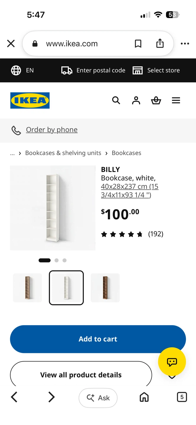 IKEA Billy Bookcase, white - photo 2
