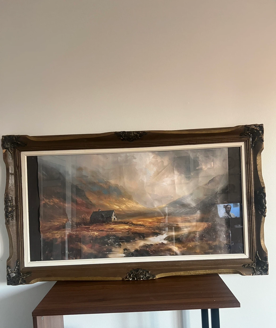 Large Landscape Print in Ornate Frame - photo 2