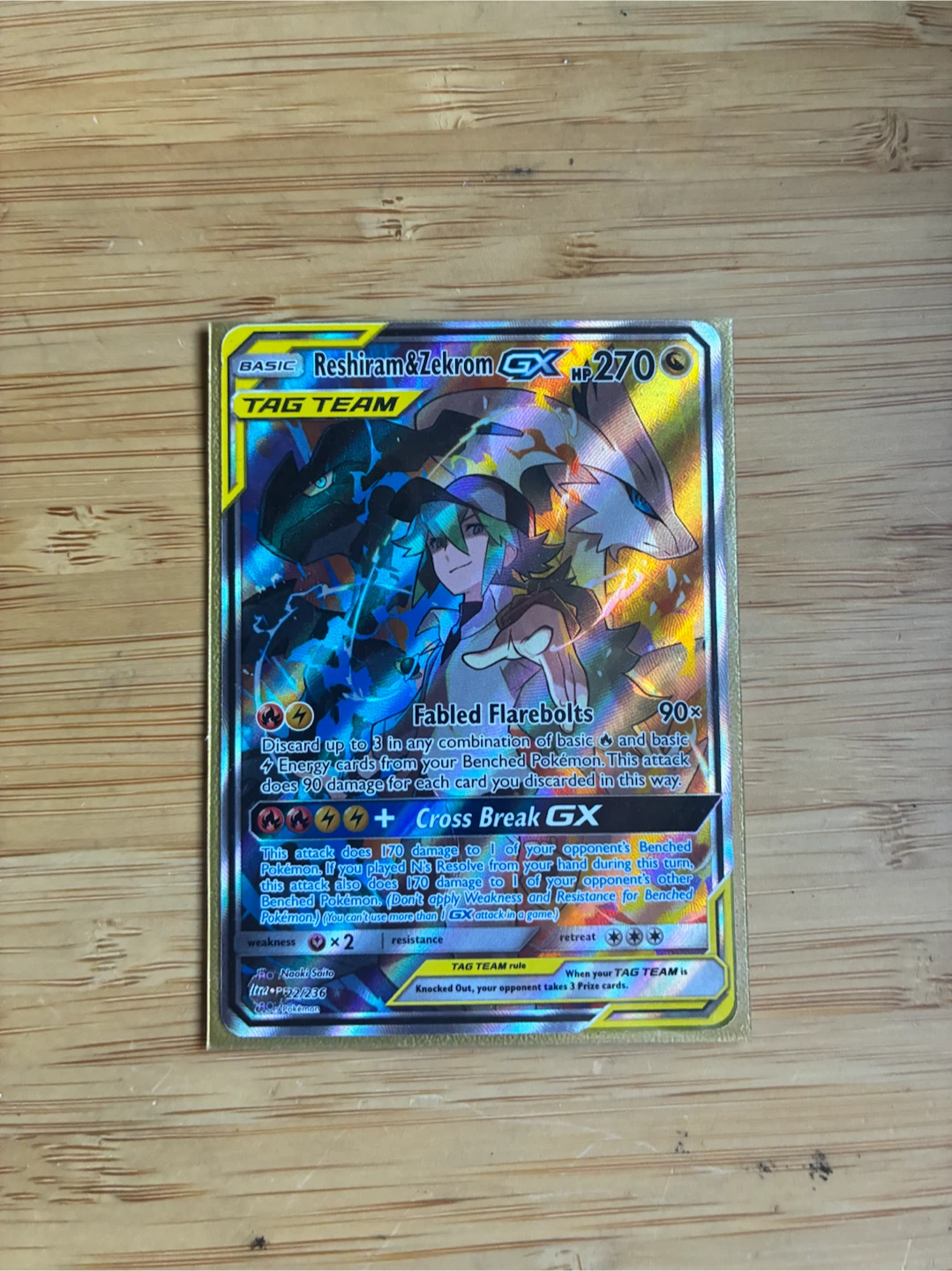 Reshiram & Zekrom GX Tag Team Pokemon Card
