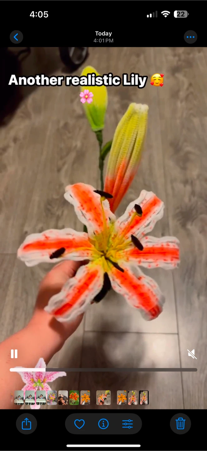 Handmade Crochet Lily Flower