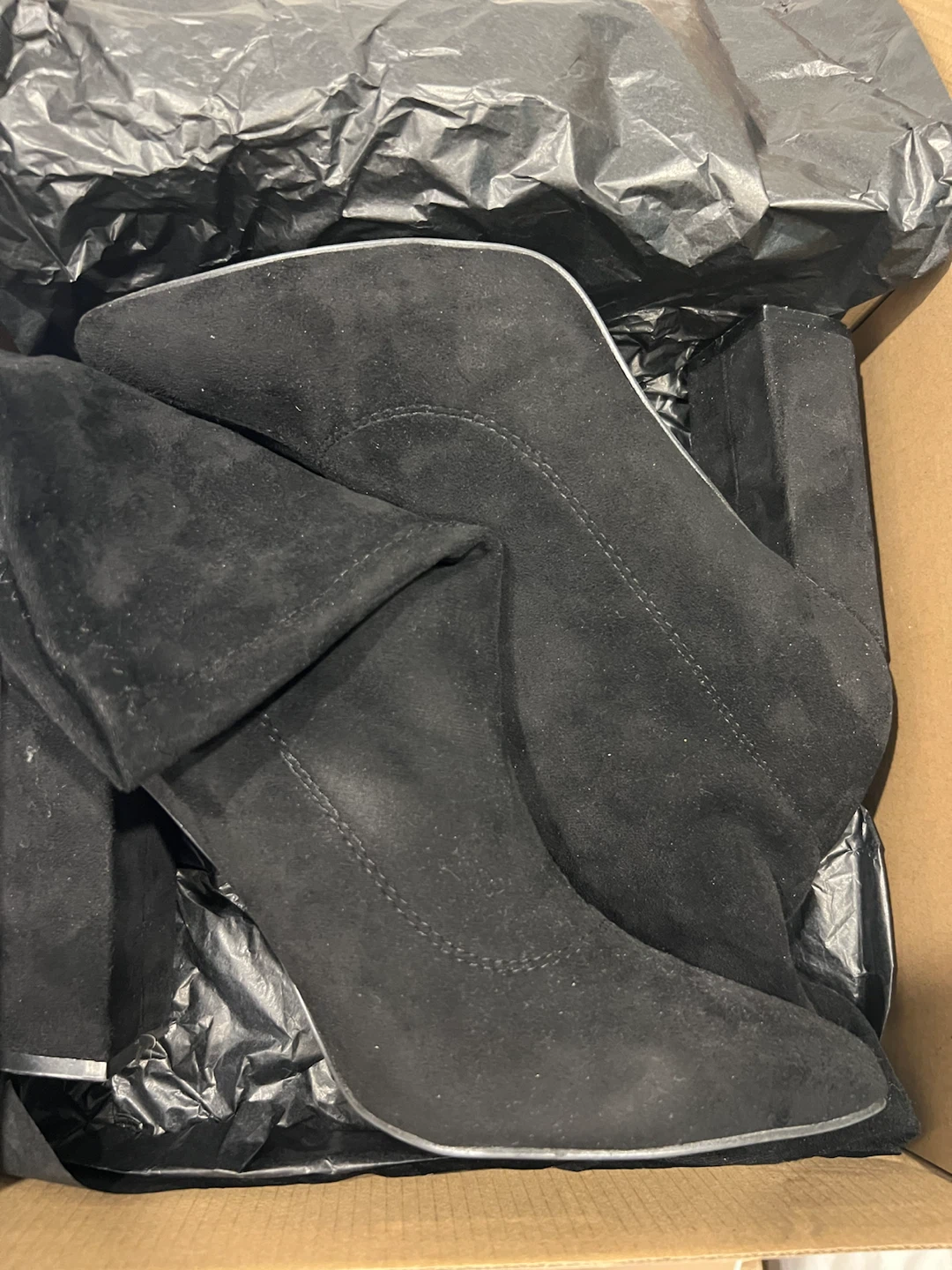Boohoo Wide Fit Block Heel Sock Boots - photo 3