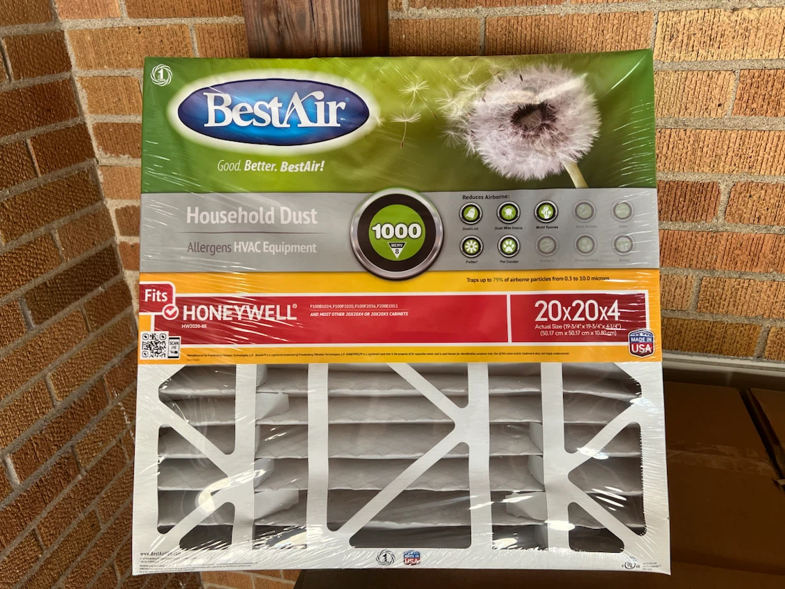 BestAir HVAC Filter 20x20x4