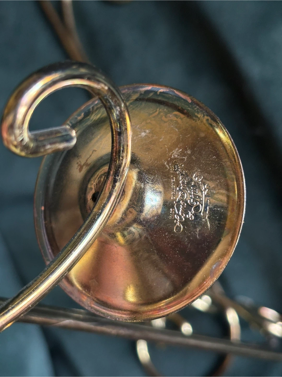 Vintage Brass Treble Clef Wall Sconces - Set of 2 - photo 2