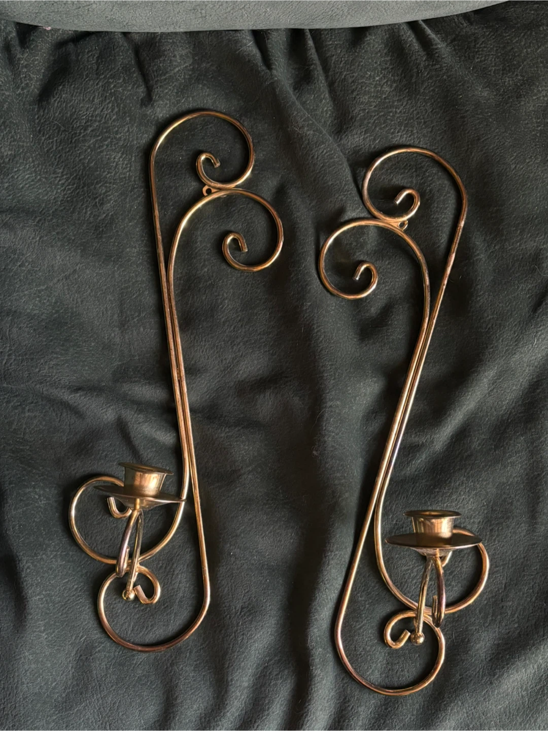 Vintage Brass Treble Clef Wall Sconces - Set of 2 - photo 3