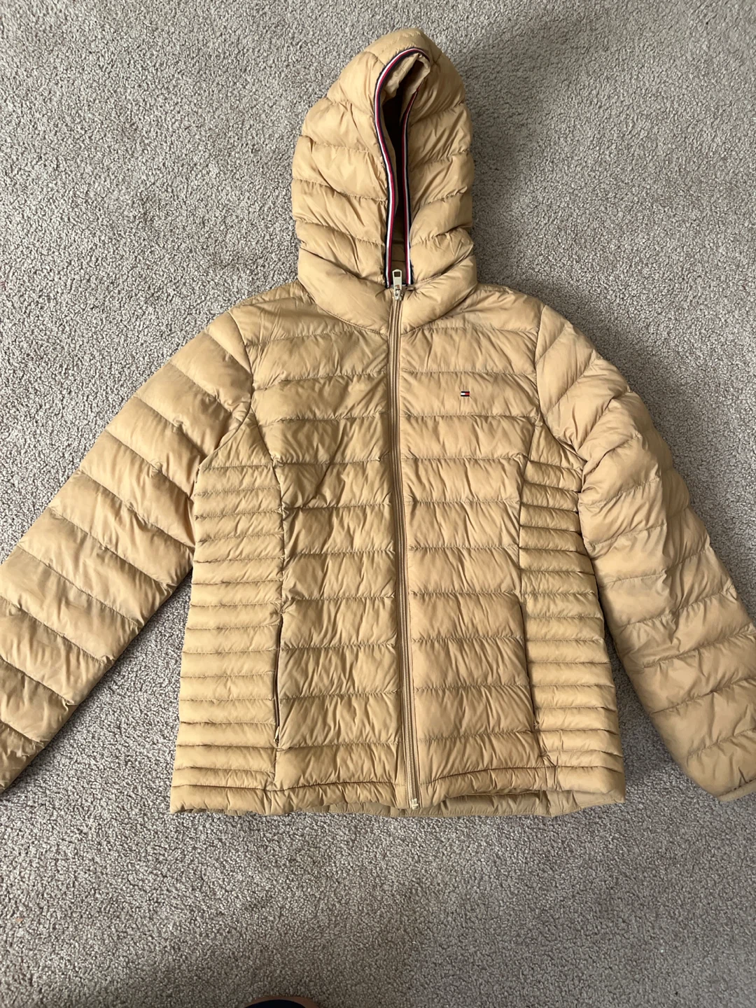 Tommy Hilfiger Quilted Hooded Jacket - Tan