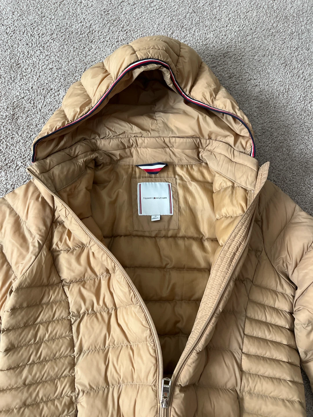 Tommy Hilfiger Quilted Hooded Jacket - Tan - photo 2