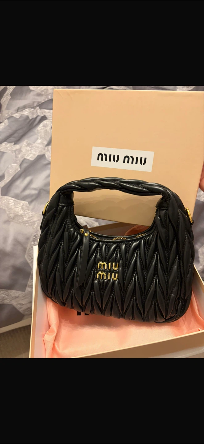 Miu Miu Matelassé Nappa Leather Mini Bag