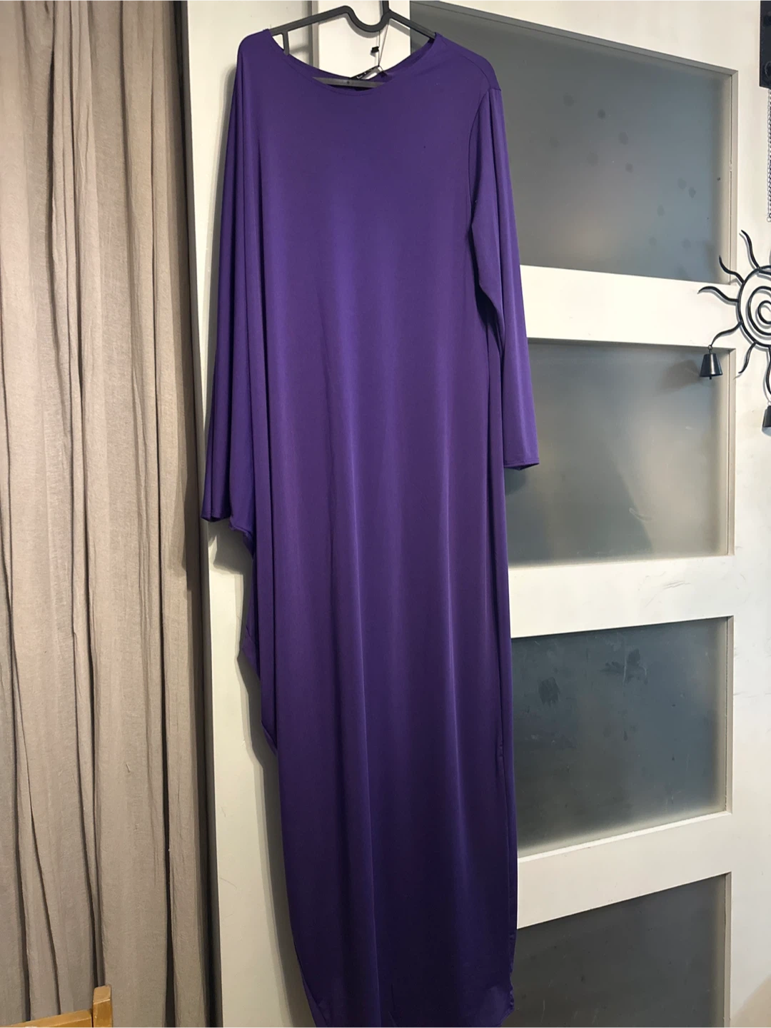 Purple Long Sleeve Maxi Dress