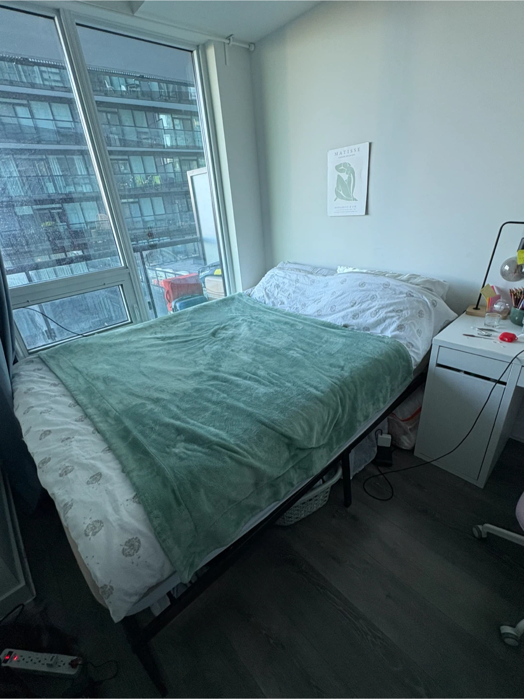 Queen Bed Frame and Mattress (Wayfair)