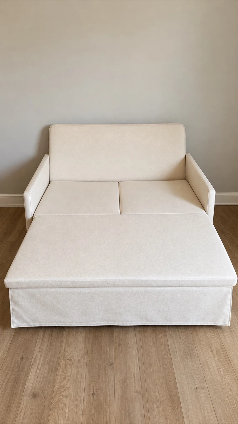 Beige Pullout Couch - photo 3