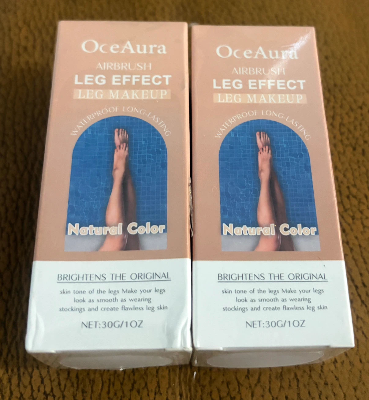2x Oceaura Airbrush Leg Effect Makeup Cream