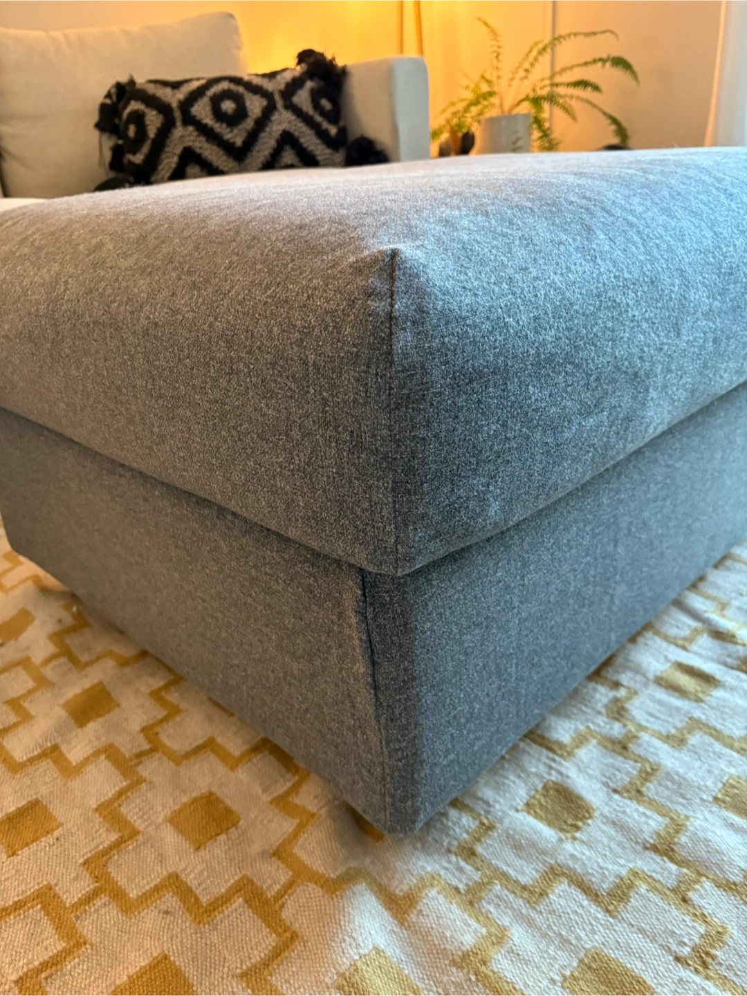 Grey Fabric Ottoman (IKEA Finnala) - photo 2