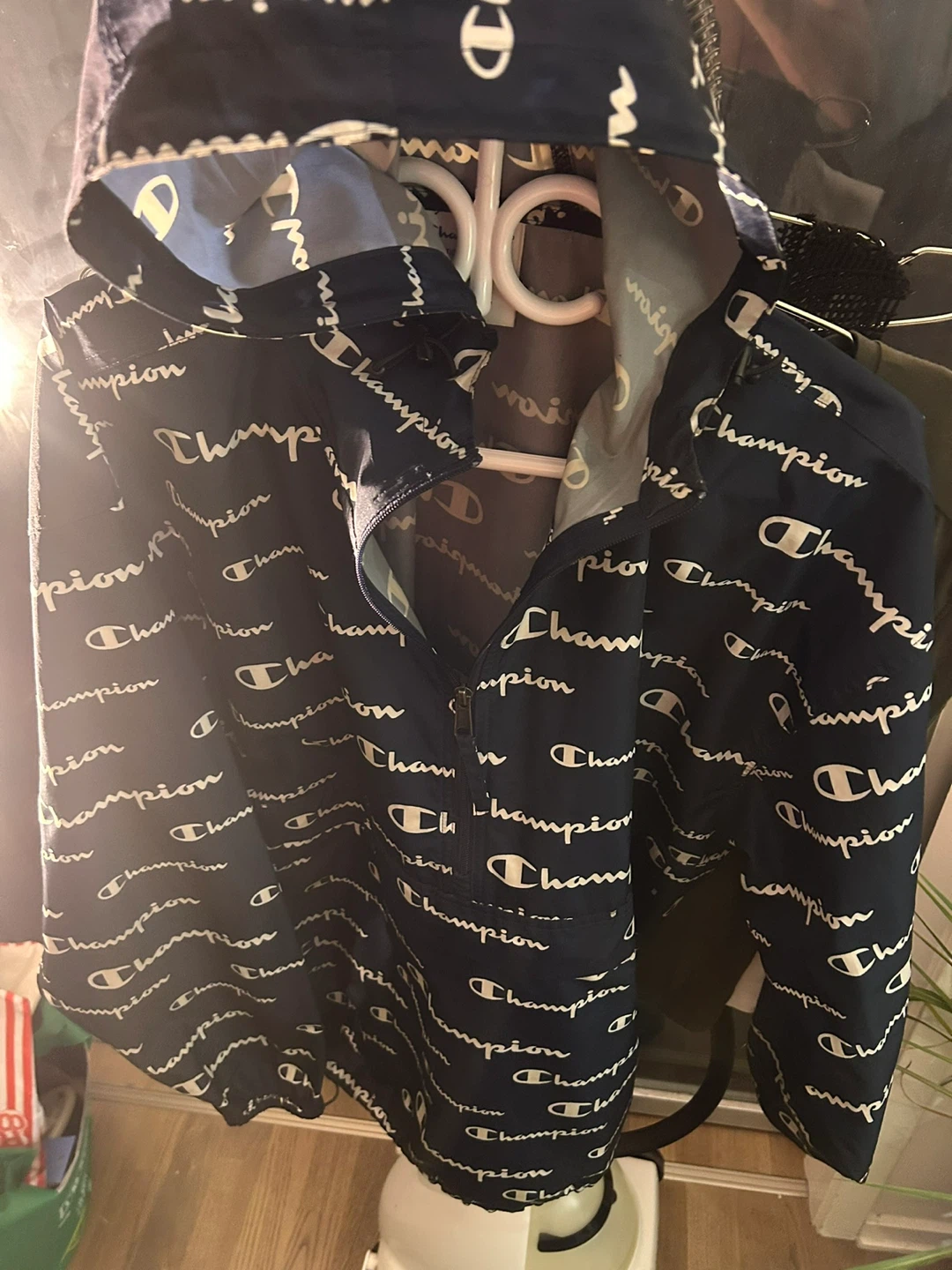 Champion Navy Logo Anorak Jacket XL - photo 4