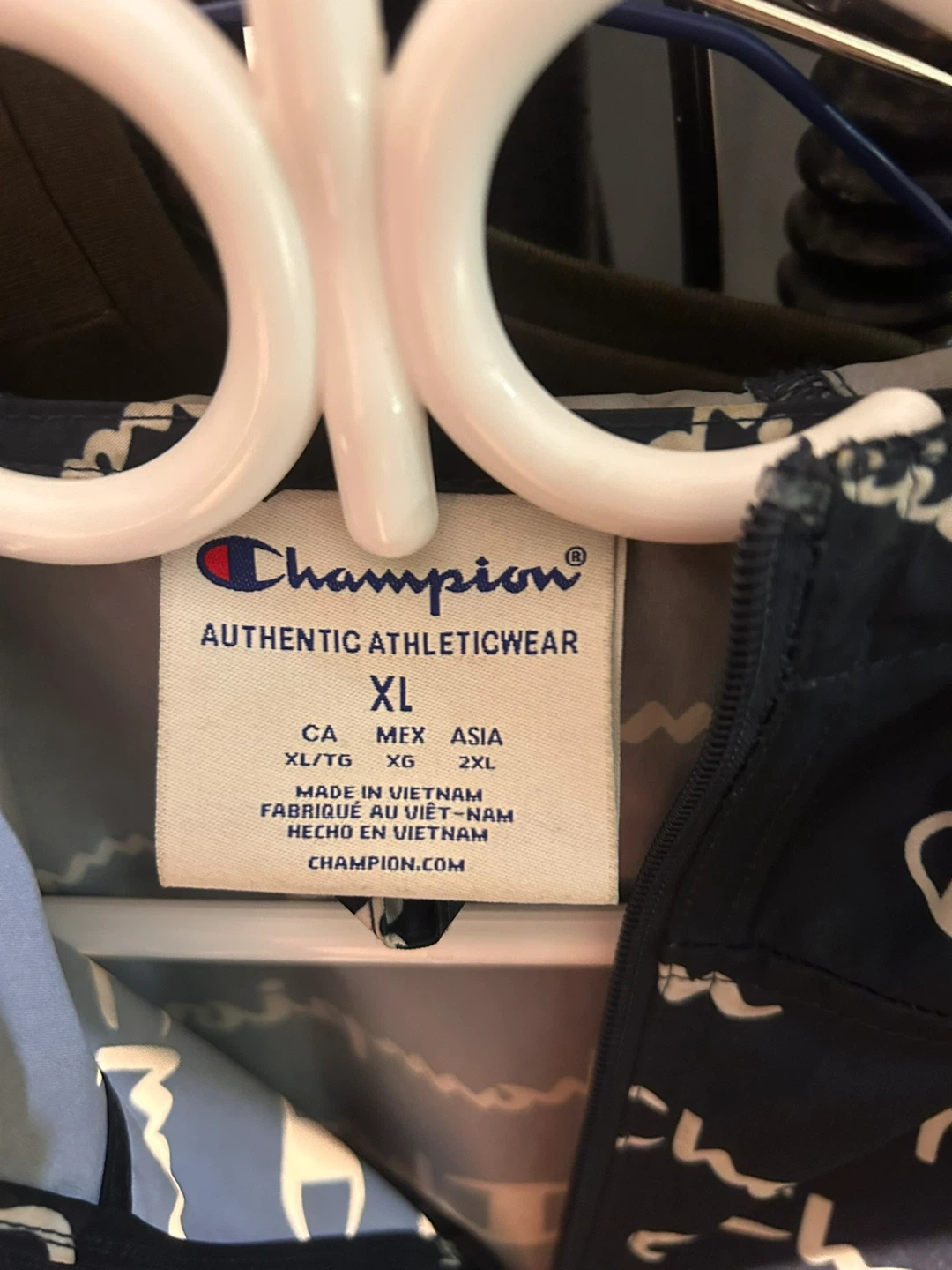 Champion Navy Logo Anorak Jacket XL - photo 5