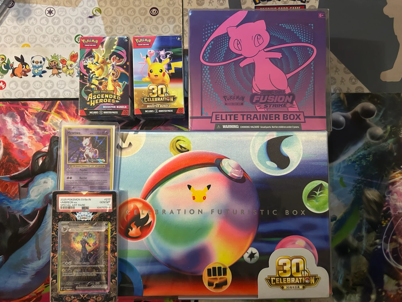 Pokemon LOT @84-% Inc sealed, PSA 10 and Mewtwo pre release