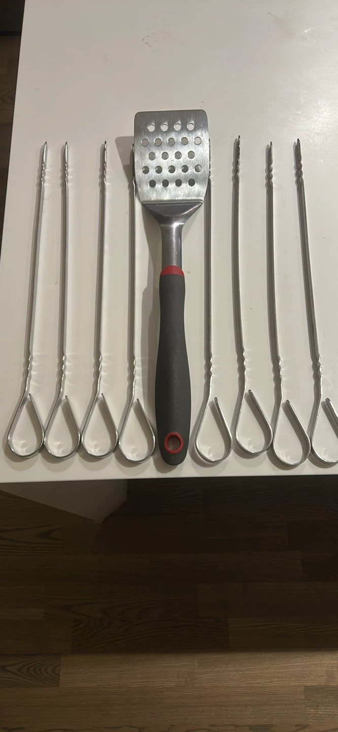 BBQ Skewer Set with Perforated Spatula