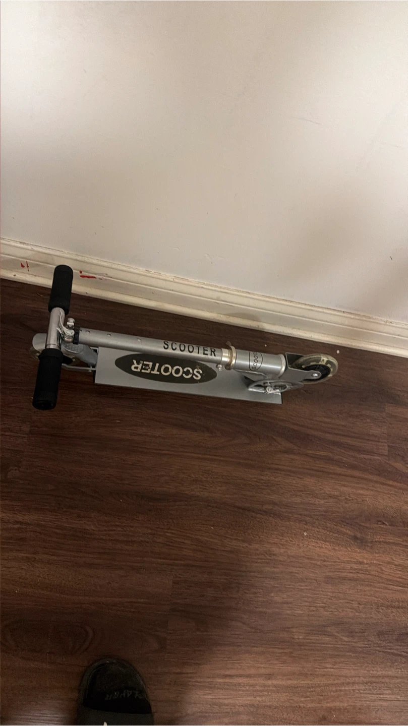 Silver Folding Kick Scooter
