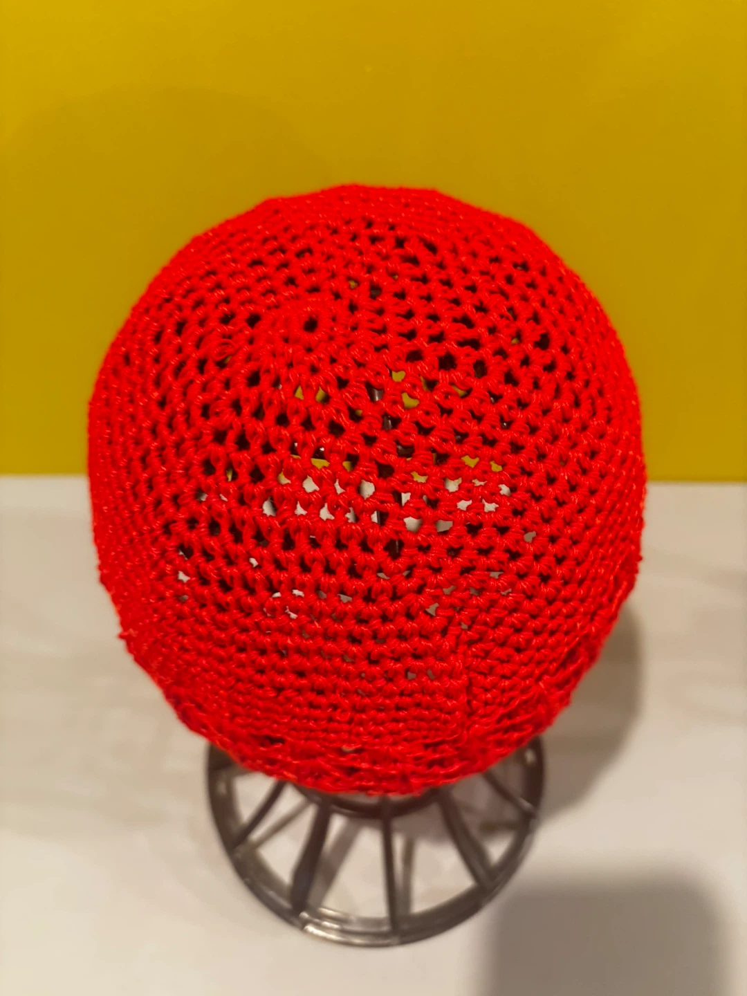 Red Crochet Beanie Hat - photo 5
