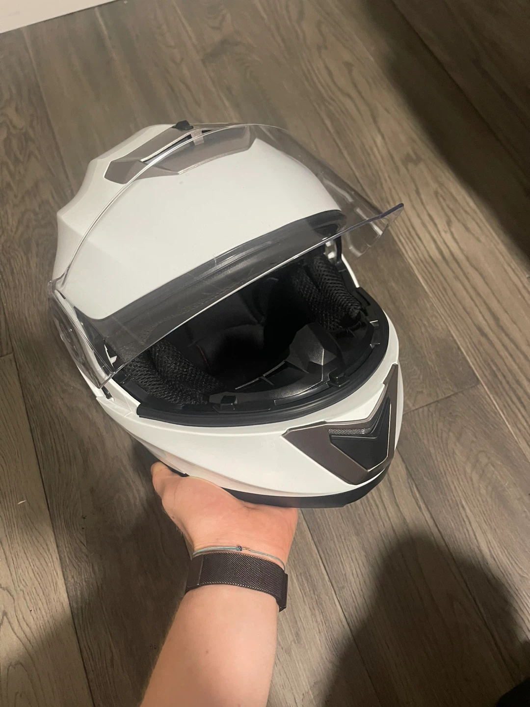 PHX SX5 White Motorcycle Helmet Size Medium