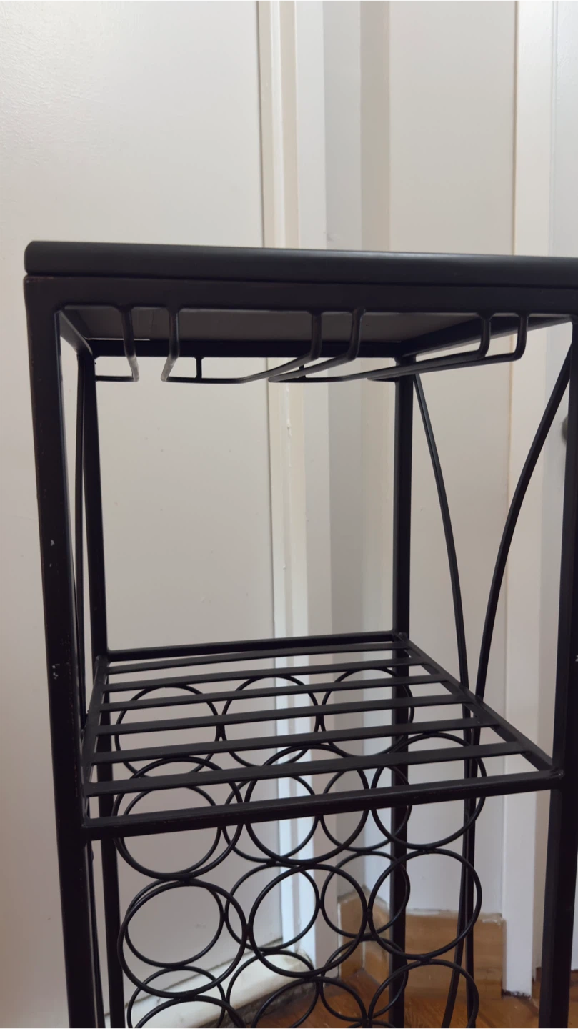 Black Metal Wine Rack Stand - photo 4