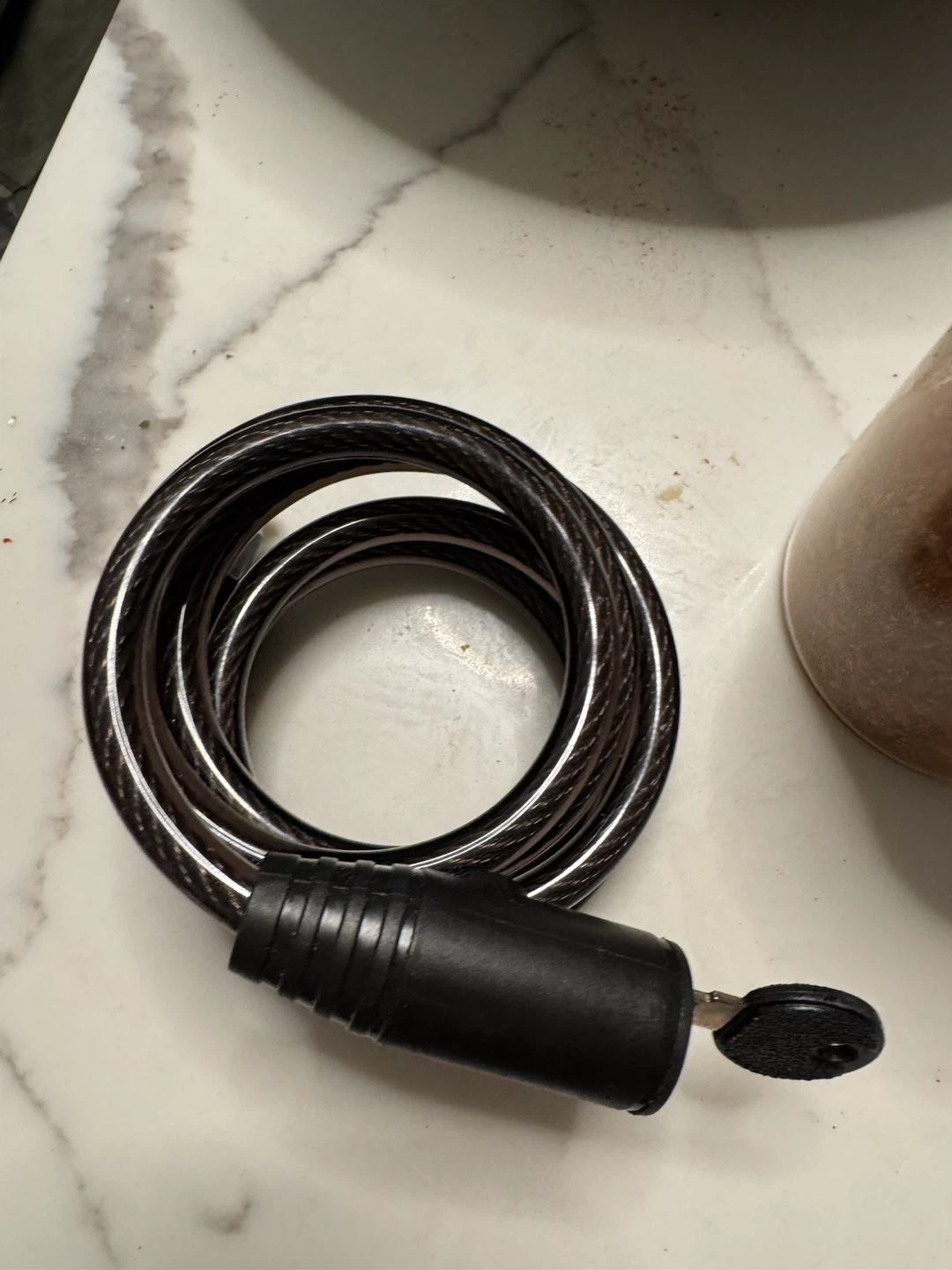 Black Bicycle Cable Lock