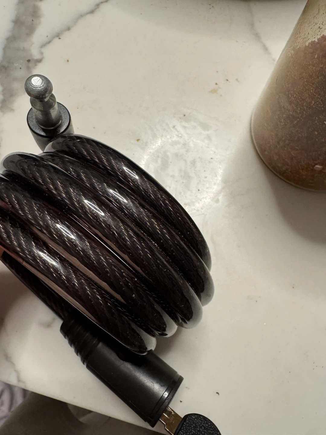 Black Bicycle Cable Lock - photo 2