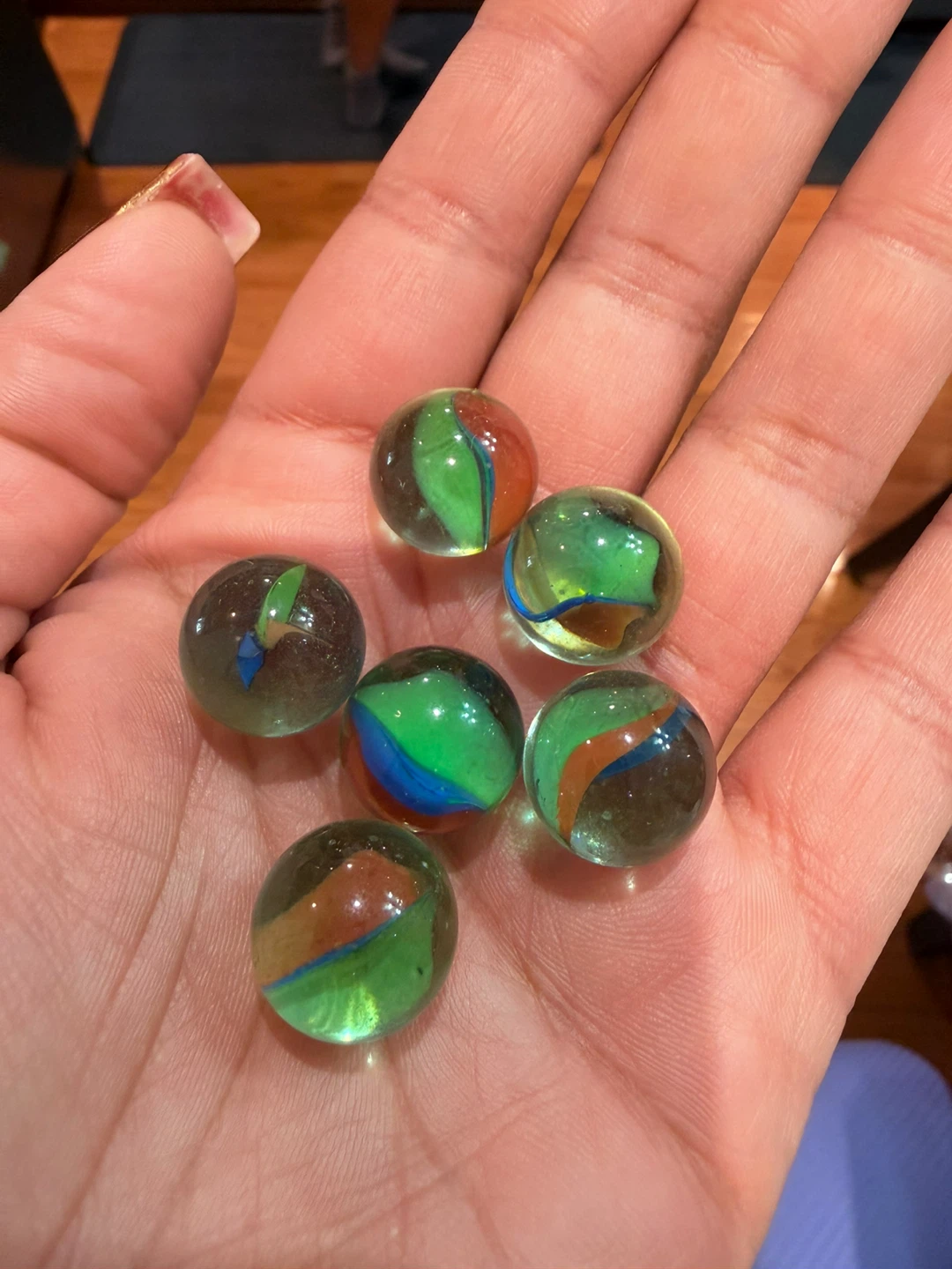 Set of 6 Glass Marbles