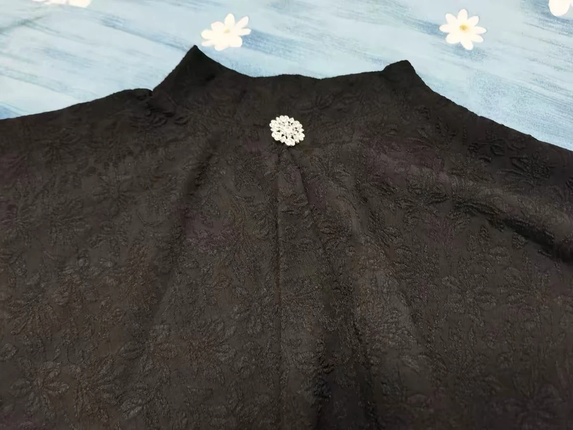 Black Floral Textured Capelet - photo 5