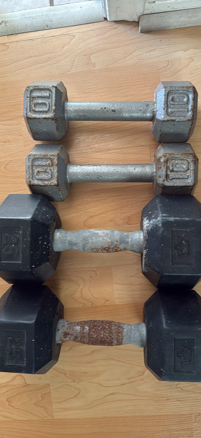 Dumbbells Set 10lb and 25lb $30