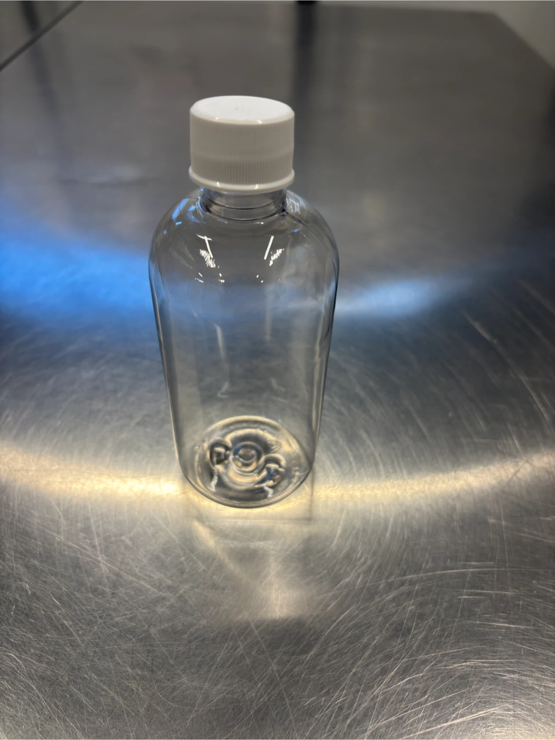 Uline 8oz Clear Boston Round Plastic Bottles