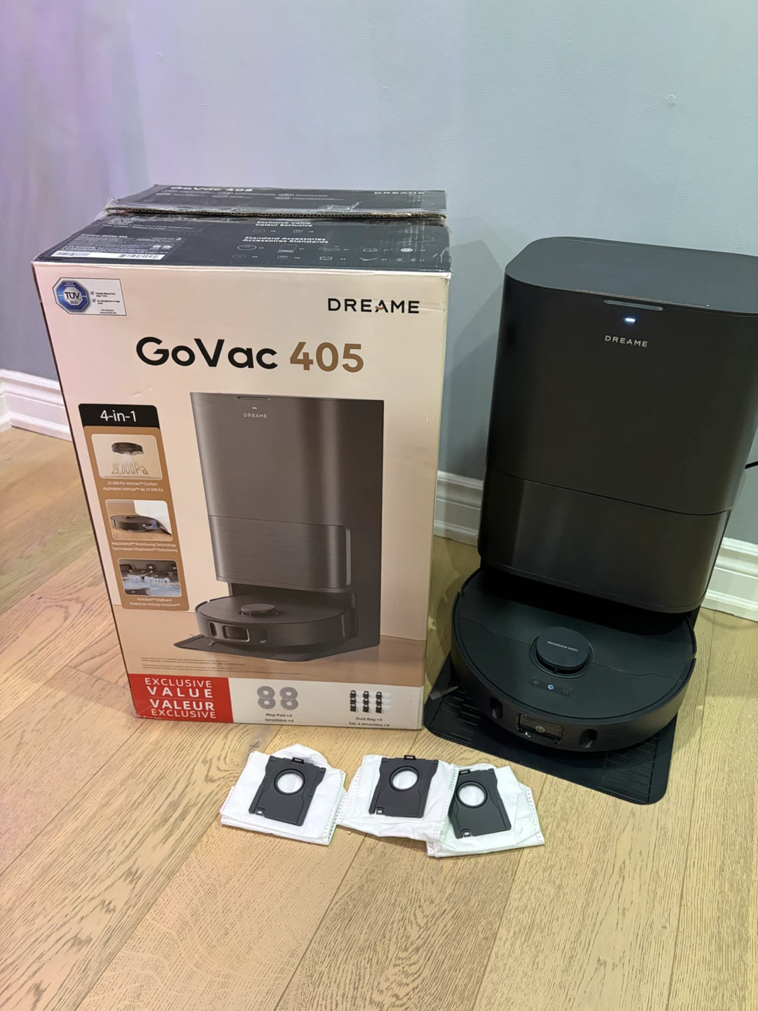 Dreame GoVac 405 Robot Vacuum & Mop – 4-in-1 Cleaning Station