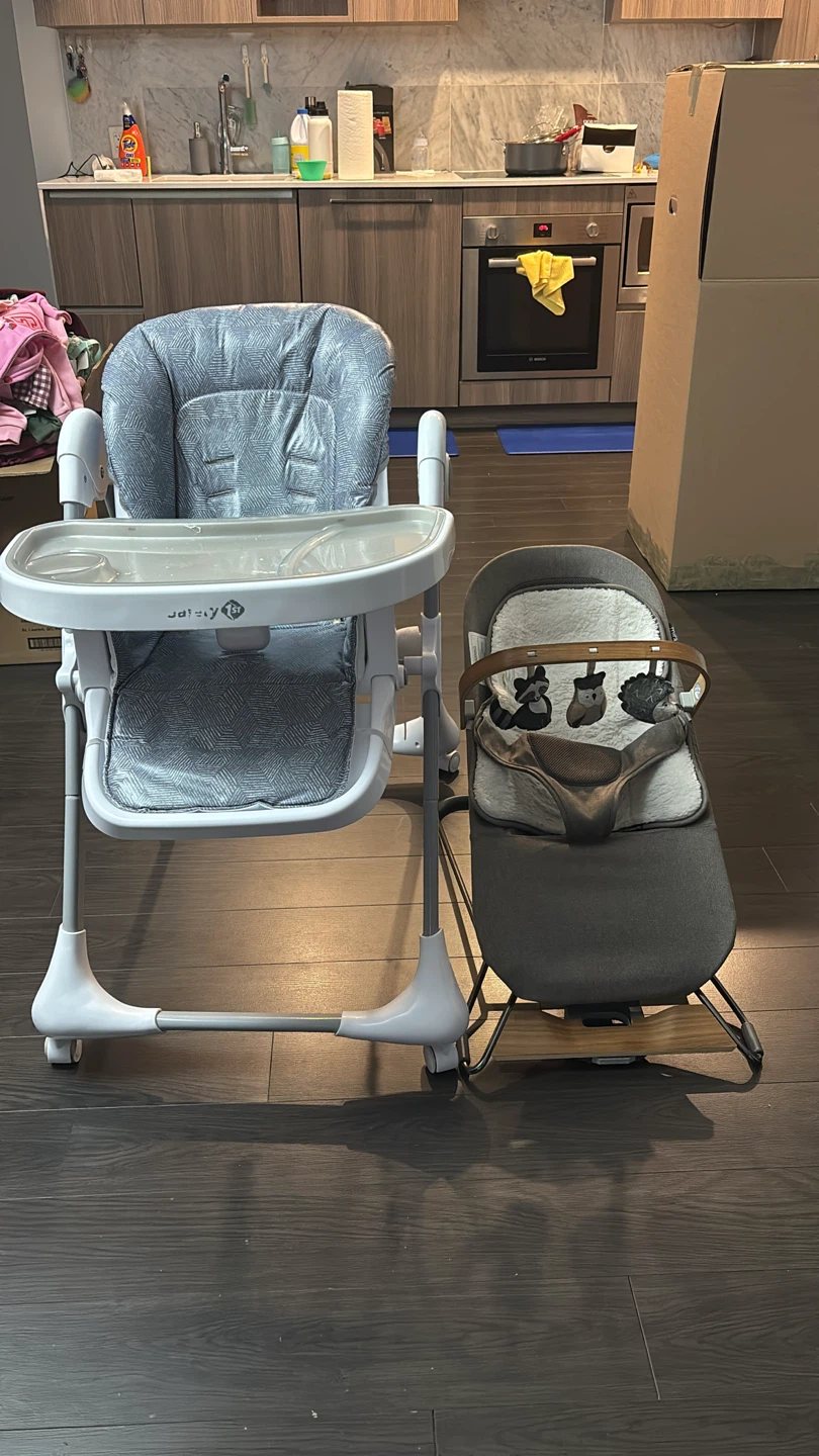 Safety 1st High Chair and Mima Moon Baby Bouncer