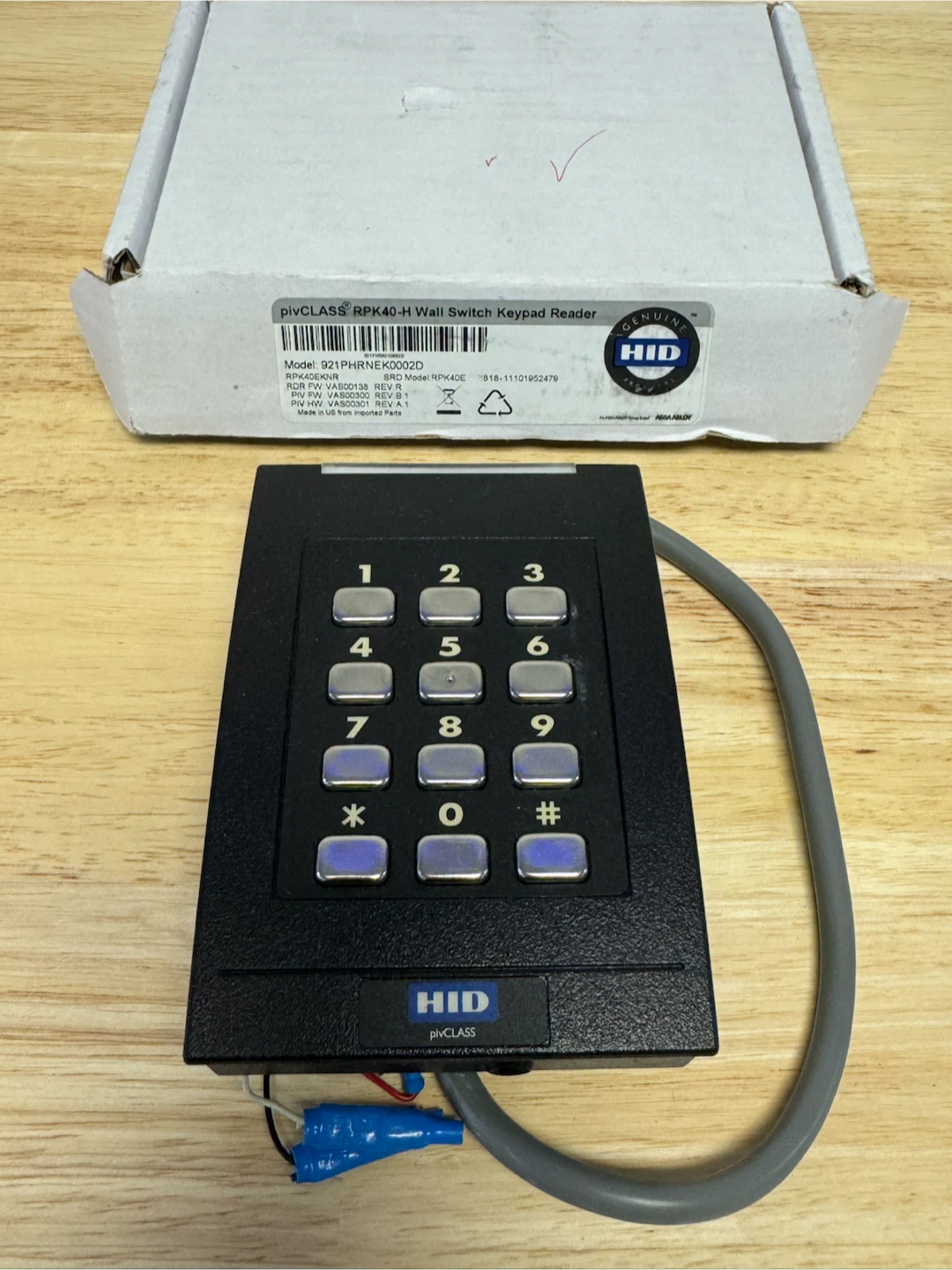 HID pivCLASS RPK40-H Wall Switch Keypad Reader