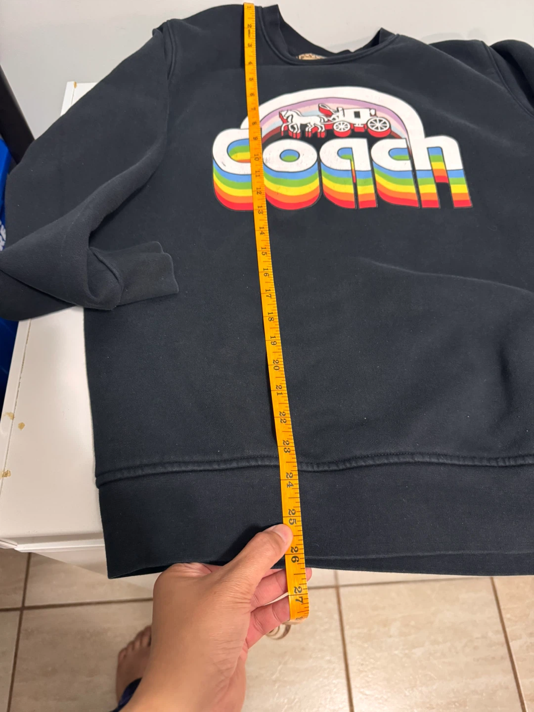 Vintage Coach Rainbow Logo Sweatshirt~Medium - photo 3