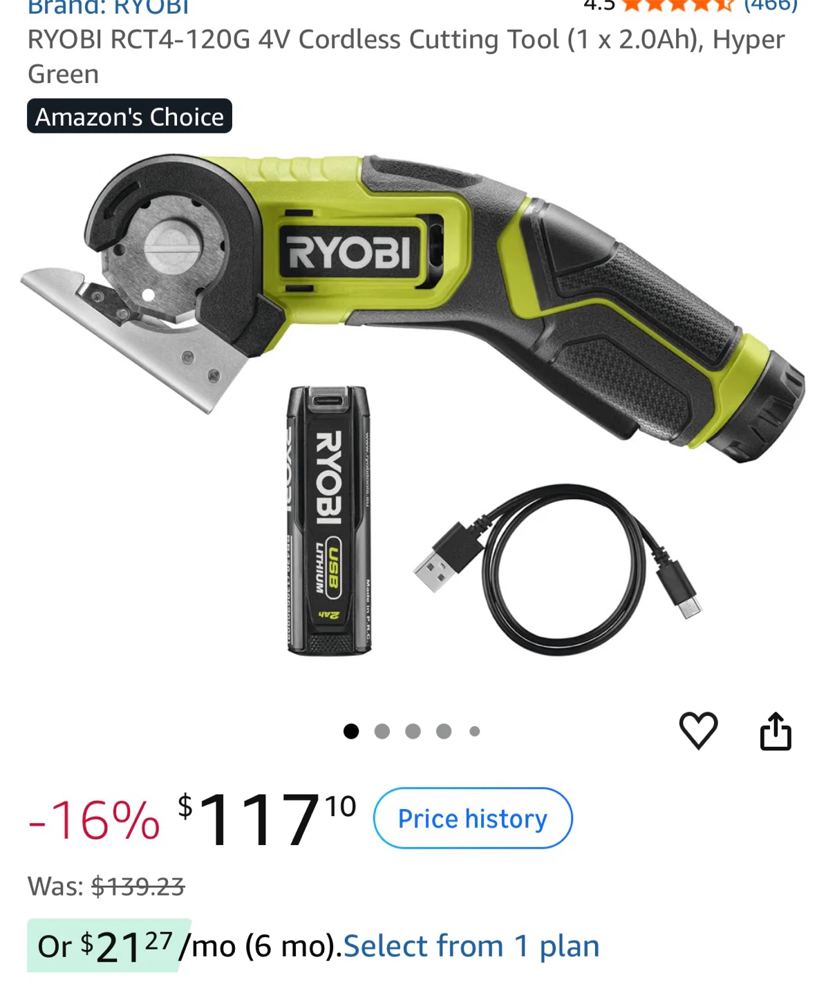 RYOBI 4V Cordless Cutting Tool FVC51 - photo 4