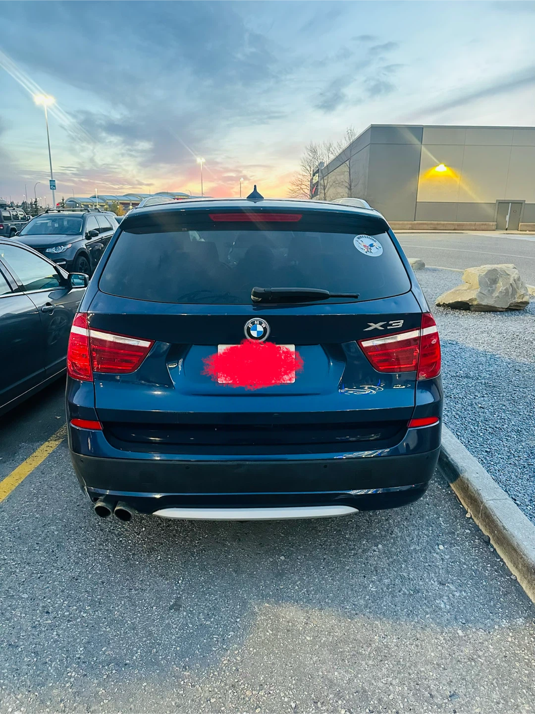 Blue BMW X3 SUV