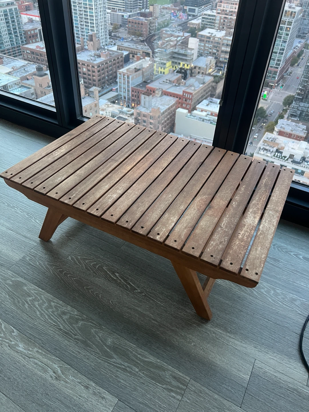 Outdoor wood coffee table - photo 2