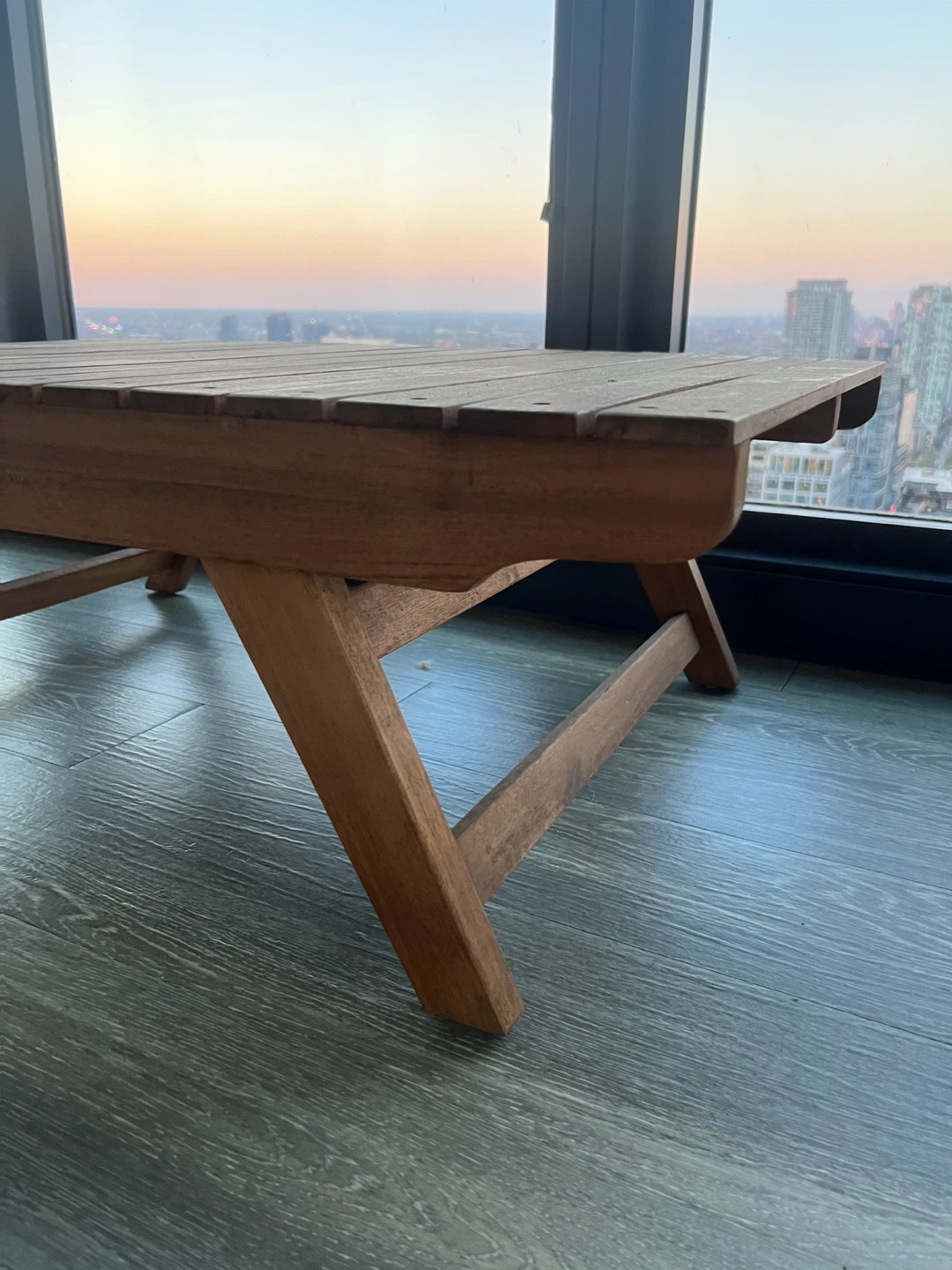 Outdoor wood coffee table - photo 5
