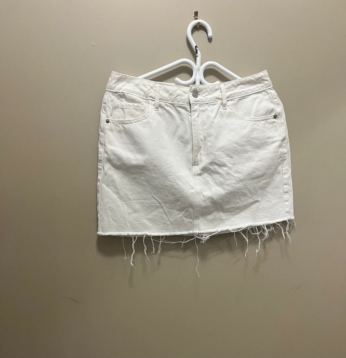 Dynamite Denim White Mini Skirt