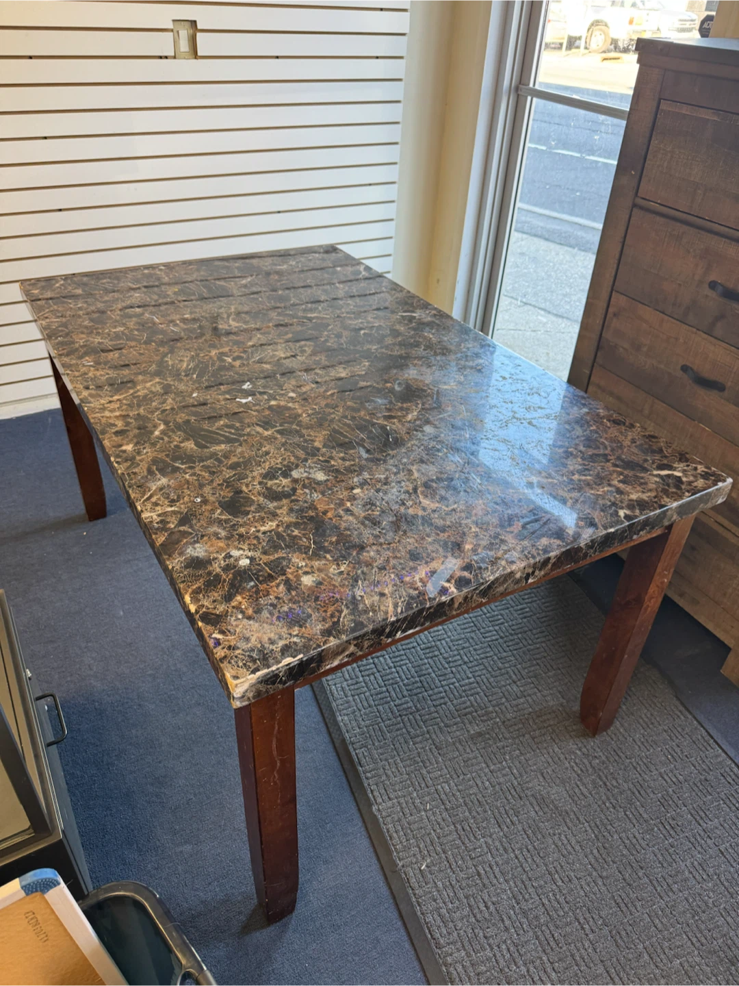 Faux Marble Dining Table