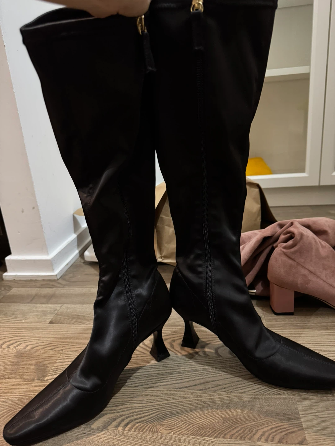 Kat Maconie Designer’s black knee-high boots