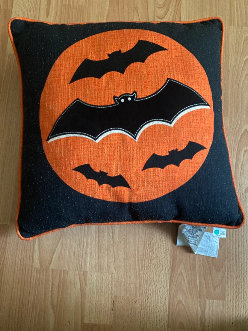 Halloween Bat Decorative Accent Pillow